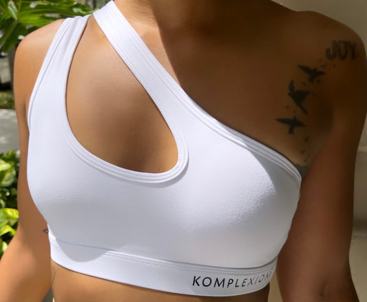 Fortune White Sports Bra